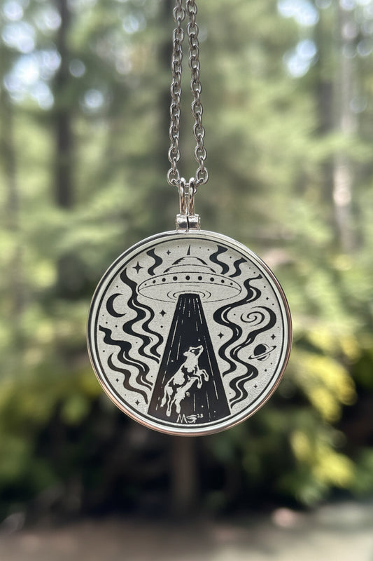 The Alien Abduction Solar Lighter Pendant